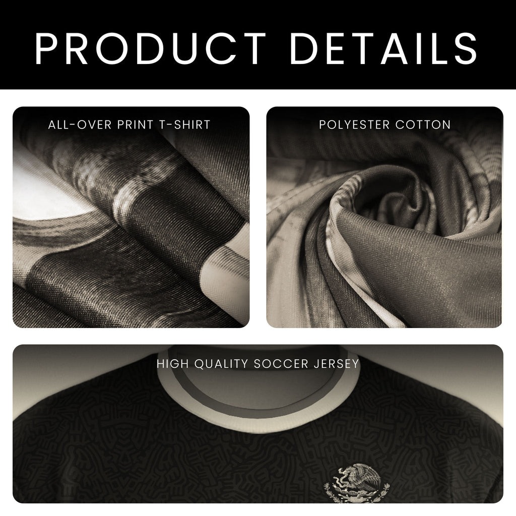 Mexico Green Gold Eagle Aztec Heritage Soccer Jersey